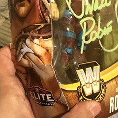 WWE Elite Collection Legends Jake “The Snake” Roberts Signed Boxed Figure +Snak