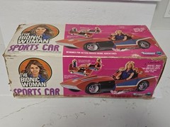 Vintage 1977 Bionic Woman & Original 70’s Sports Car Kenner Toy TV Show W Box !