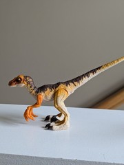 Mattel Jurassic Park World Legacy Velociraptor + Cage Dinosaur Dominon Lot