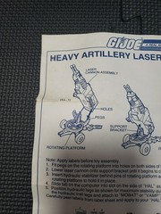 1982 GI Joe Blueprint Instructions Hal Heavy Artillery Laser Vintage Hasbro ARAH