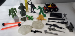 Mixed lot of Varies Weapons and Lego Parts Action Figures