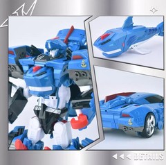 Tobot V Galaxy Detectives Captain Zack Figure Shark Transform Robot Boy Toy Car