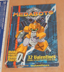 1997 PAPER MAGIC GROUP – MEDABOTS VALENTINES CARDS, 32 VALENTINES, NOS, SEALED