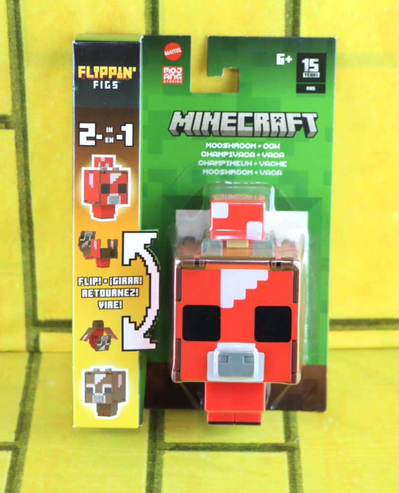 Minecraft Flippin’ Figs 2-in-1 Mooshroom + Cow 15 Years Action Figure