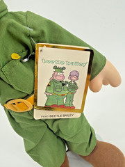 Beetle Bailey 1985 Vintage Doll 14in w Stand NWT Comic Strip Hero Gift U.S. Army