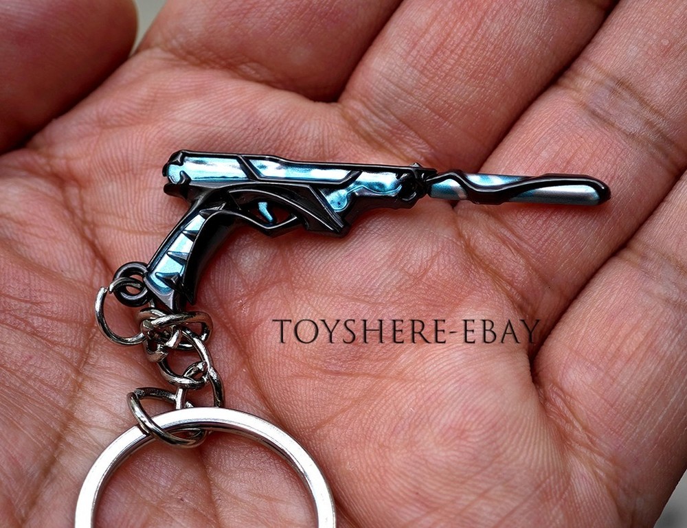 Mini gun VALORANT Ruination Ghost Metal keychain toy 5cm 1/5
