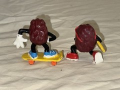 Set Of 7 Miniature Poseable California Raisins Figures 1988 Promotional