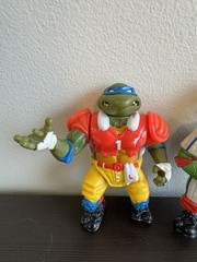 Teenage Mutant Ninja Turtles Football Leo & Baseball Raph TMNT Vintage 1991