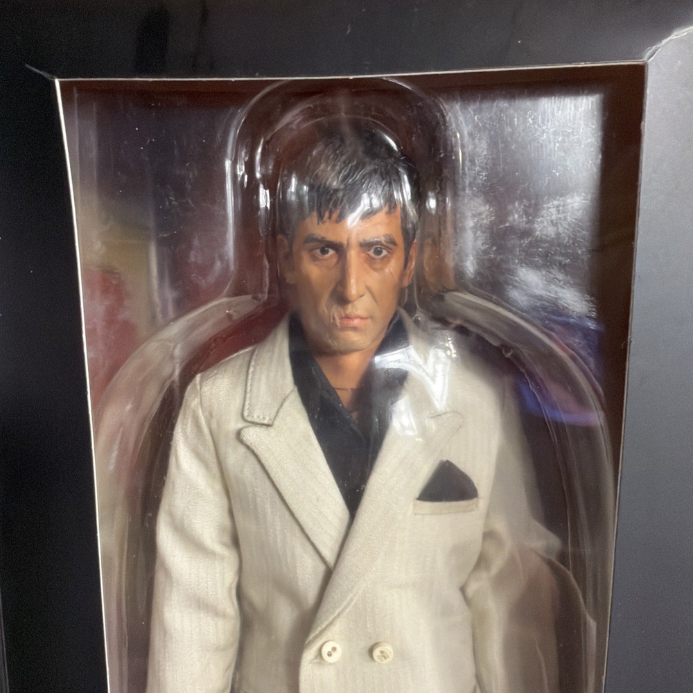 Sideshow Collectibles Scarface Tony Montana White Suit 12″ Talking Figure Boxed