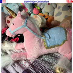 85cm Giant Unicorn Plush Toy Soft Stuffed Animal Kids Gift