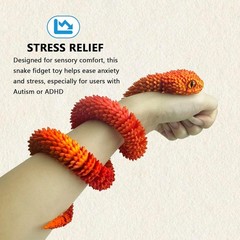 Easter Basket Essential: 24in 3D Printed Snake Fidget Toy for All Occasions
