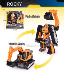 Tobot V Rocky Athlon Vehicle Transforming Robot Excavator Action Figure Toy