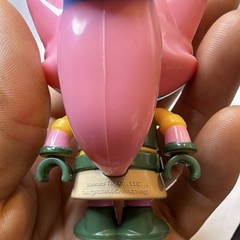Bonkers Toy Co Alpha Lexa Cat Plastic Figure Pink Hair Green Outfit Yellow/White