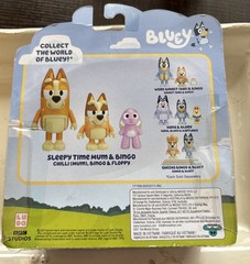 NIP Bluey – Sleepy Time Mum Chilli, Bingo & Floppy Bunny, 2.5″ Action Figures