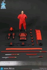 1/12 Scale Japanese Samurai Sengoku Soldier Red Version Armor 6″ Action Figure