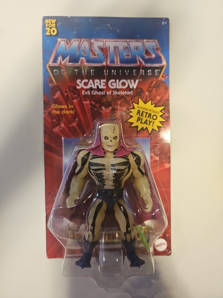 2020 Scare Glow Masters of the Universe Origins Retro Play Unpunched Gitd MATTEL