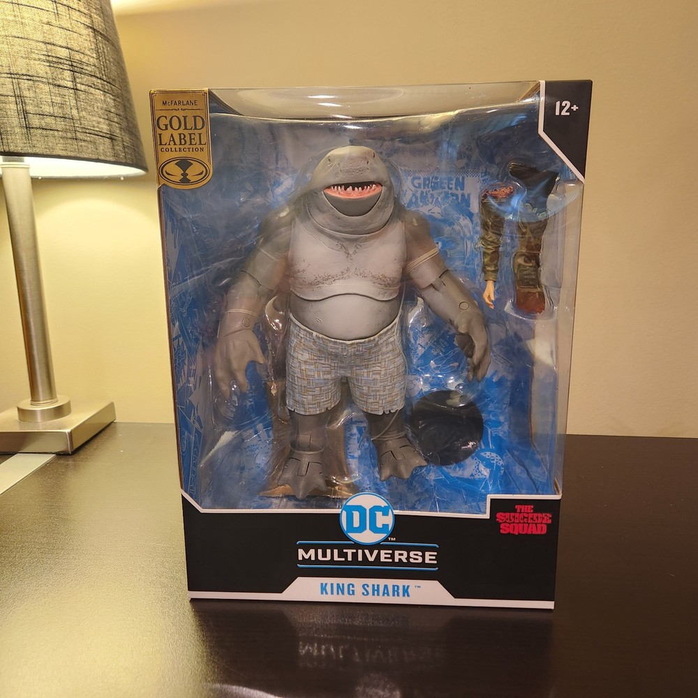 New McFarlane DC Multiverse Suicide Squad King Shark Gold Label Mega Figure