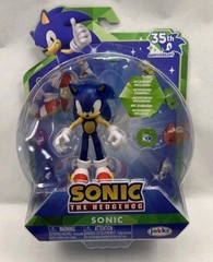 Sonic the Hedgehog 35th Anniversary Sonic 4in Figure w/ Green Emerald In Stock
