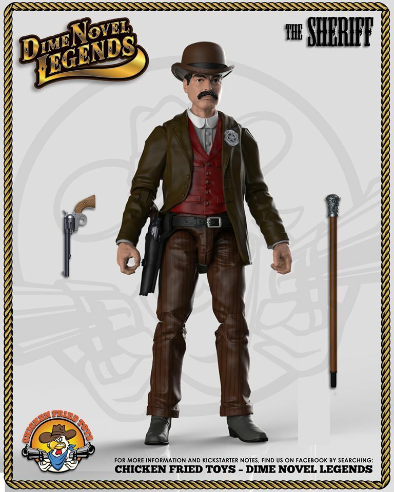 Dime Novel Legends 1:18 scale (4″) old west action figure Sheriff
