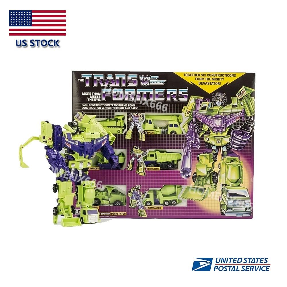 Transformers G1 Constructicon Devastator Figures With Box, Re-Issue Ver. Toys