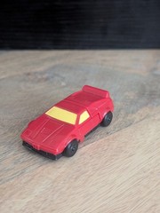 1985 Tonka GoBots Red Sports Car Transformer Figure Japan Vintage Robot Vehicle