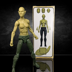 Vitruvian H.A.C.K.S. Fantasy Character Blanks Green Female Orc 1:18 Scale Action