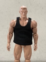 SU-TKP-BLK: 1/12 fabric black tank top for 6″ muscular body or 7″ WWE body