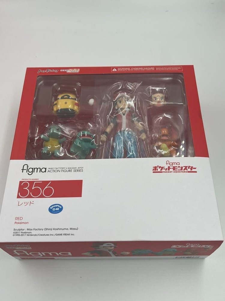 Max Factory figma Pokemon Red Trainer No.356 Pocket Monster Action Figurev New