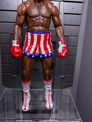 Rocky Series 1 Apollo Creed USA Trunks Post Fight 7″ Action Figure NECA LOOSE