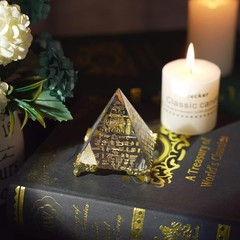 60MM Crystal Pyramid Prism Paperweight Positive Energy Ornament Glass Egyptia…