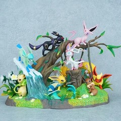 27cm Eeveelution Pokemon Figure Eevee Evolution PVC Model Statue