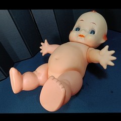 Vintage Kewpie Doll Sofubi 60cm Green Wings Showa Retro Japan Large Figure