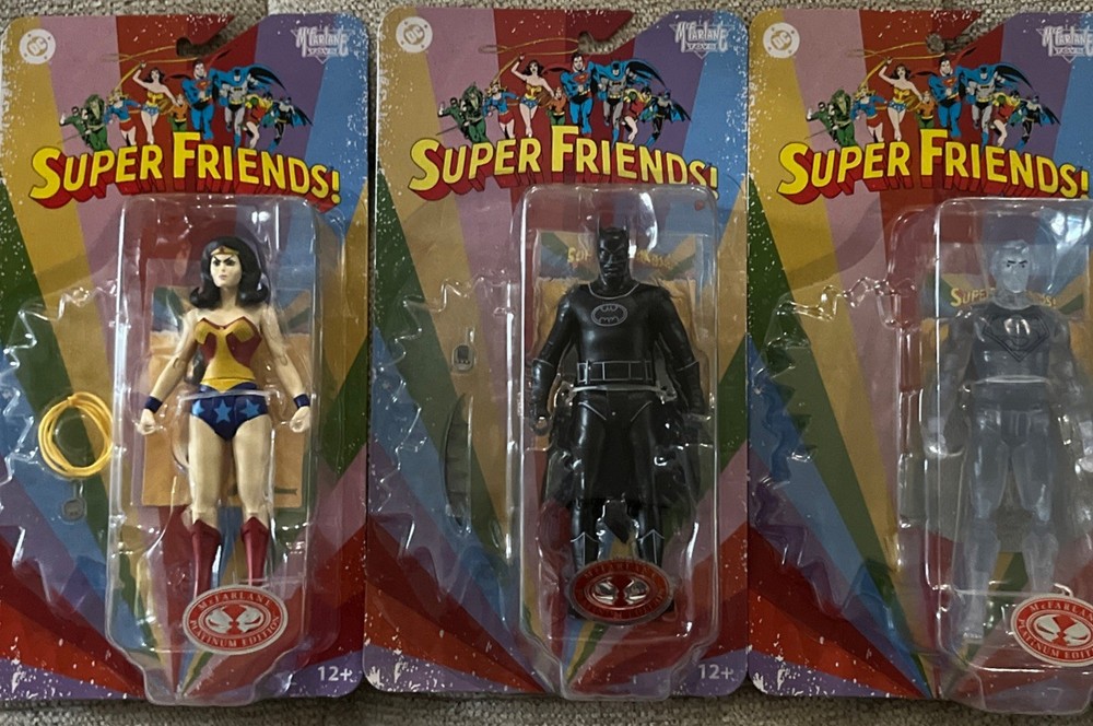 McFarlane DC Super Friends Wonder Woman, Batman Superman Platinum 2026 *Hand