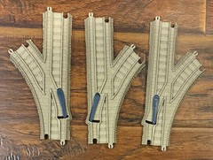 Thomas & Friends Train TRACKMASTER Tan Beige Tracks 3 Y Switch Split Track Piece