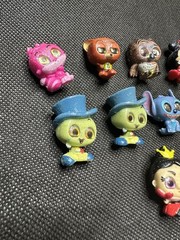 Disney Doorables Glitter Lot of 9 Stitch Minnie Beauty Beast Pinocchio Zootopia