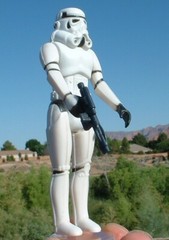 REAL NICE Stormtrooper EARLY 3 LINE LOGO ORIGINAL WEAPON Vintage Star Wars