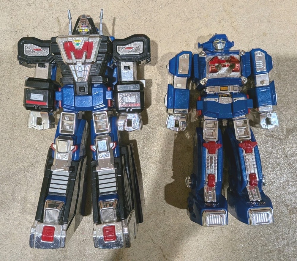 2 MEGAZORD Lot astro delta 1997 POWER RANGERS space 8″ 9″ bandai Megaranger Sent