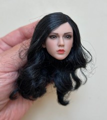 1/6 Female Head Sculpt Curly Black Hair For 12″ PHICEN Hot Toys TBLeague Figure