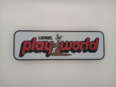Retro Lionel Play World logo light box sign for collection display