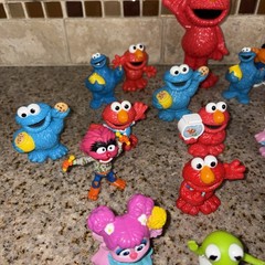 Sesame Street Big Bird Count Bert Ernie Elmo Jim Henson Muppets Figures Lot 4038