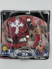 JAKKS Pacific WWE WrestleMania 21 Rey Mysterio Figure Boxed w/ Mask Set