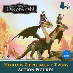 How to Train Your Dragon Hideous Zippleback Ruffnut & Tuffnut Premium Figure Set
