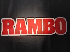 Rambo logo lightbox light box sign for action figure / toy room displays