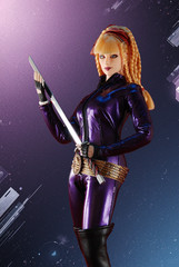 IRIS 1/6 Gunmetal Purple Catsuit Set for TBL/Phicen S07C/S10/S18/S22/S23