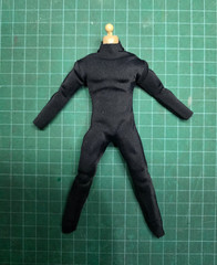 Handmade 1/12 Black Body suit for Action Figure Body Notaman (No Figure,Unbrand)