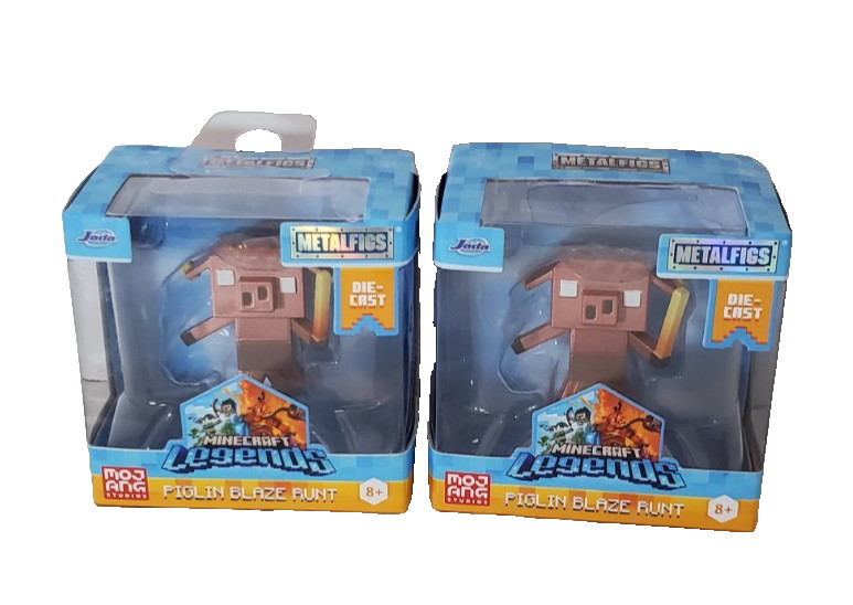 Lot of 2 Jada Toys METALFIGS 2.5″ Minecraft Legends PIGLIN BLAZE RUNT