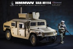 New GO-TRUCK 1/6 Scale Heavy Armored HMMWV UAH-M1114 Car Model For 12” INSTOCK