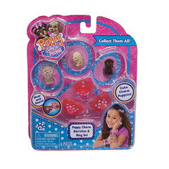 2015 PUPPY IN MY POCKET CHARM BARRETTES + RING SET NEW SEALED JUST PLAY