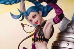 League of Legends LOL 1/7 Jinx Statue PVC Figure Model LED Base Collectible Gift