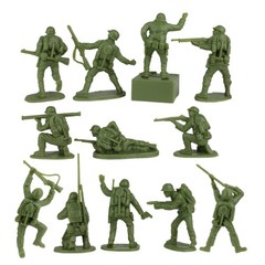 36 PCS WW2 Iwo Jima US Marines Plastic Army Men Soldier Figures Toy Set